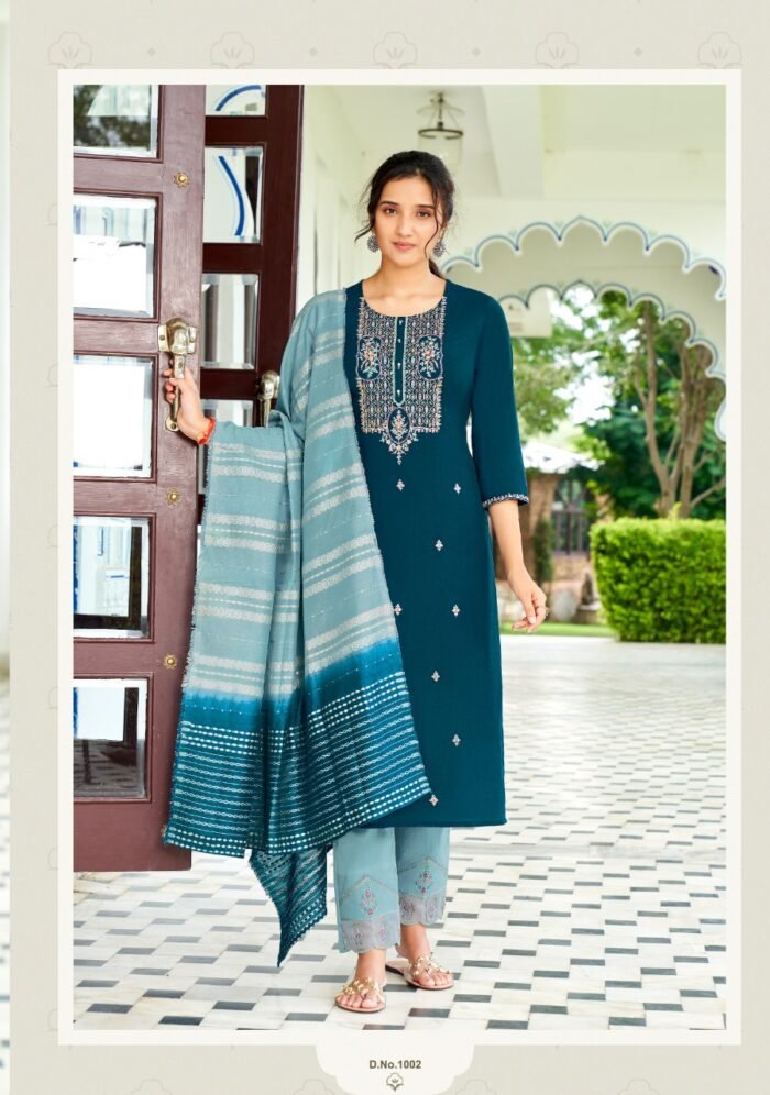 Fancy Kurti With Bottom & Dupatta