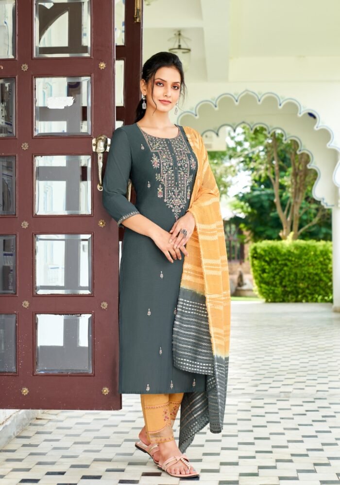 Fancy Kurti With Bottom & Dupatta