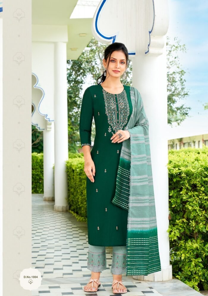 Fancy Kurti With Bottom & Dupatta
