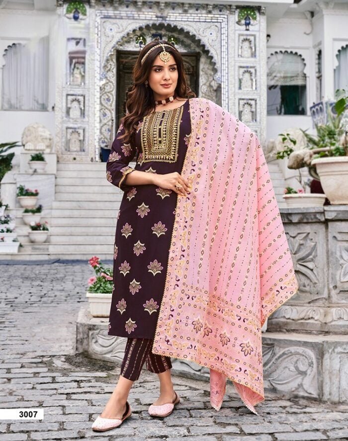 Occasional Kurti With Bottom & Dupatta