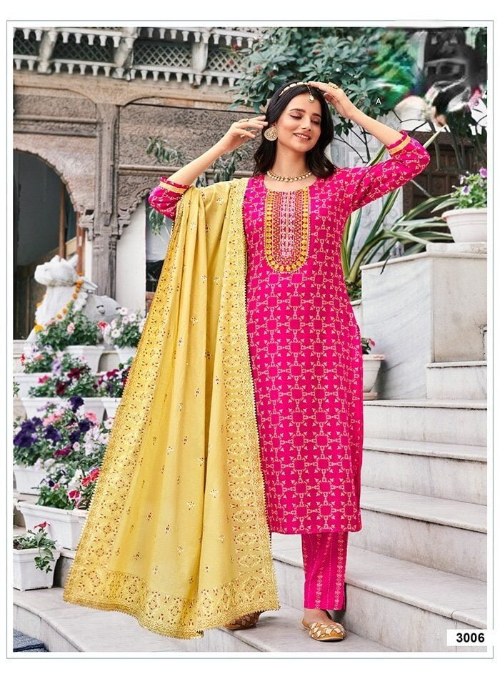 Occasional Kurti With Bottom & Dupatta