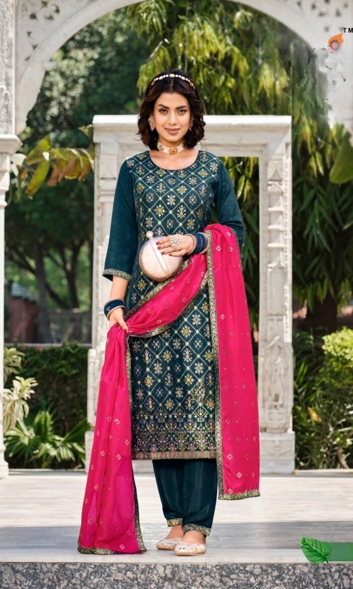 Designer Kurti With Bottom & Dupatta