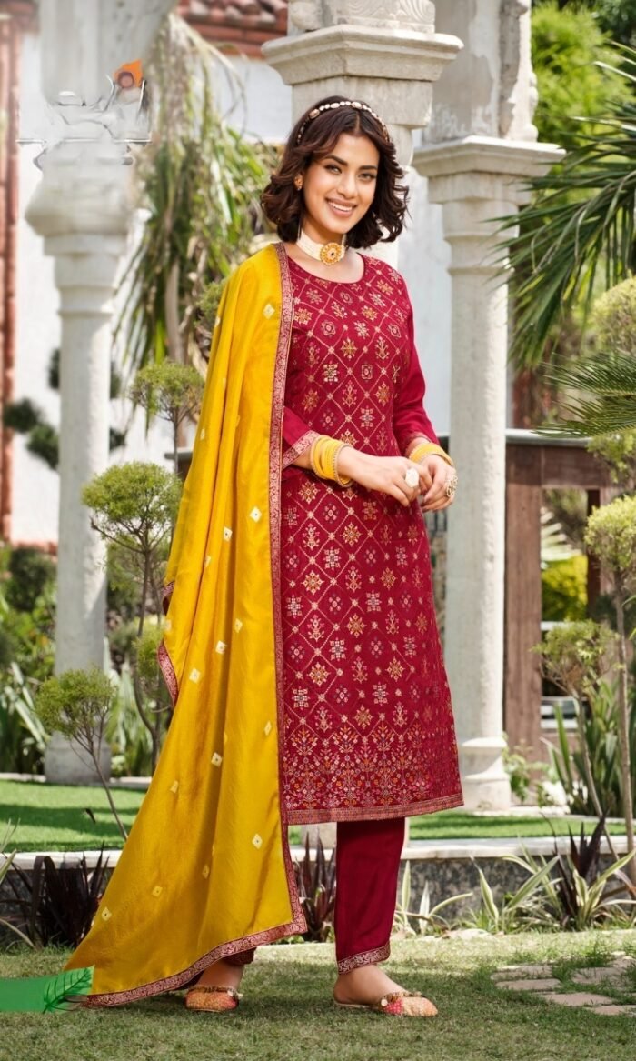 Designer Kurti With Bottom & Dupatta
