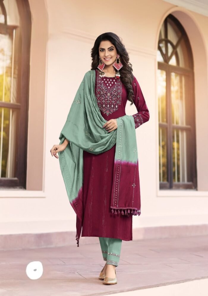 Kurti With Bottom & Dupatta