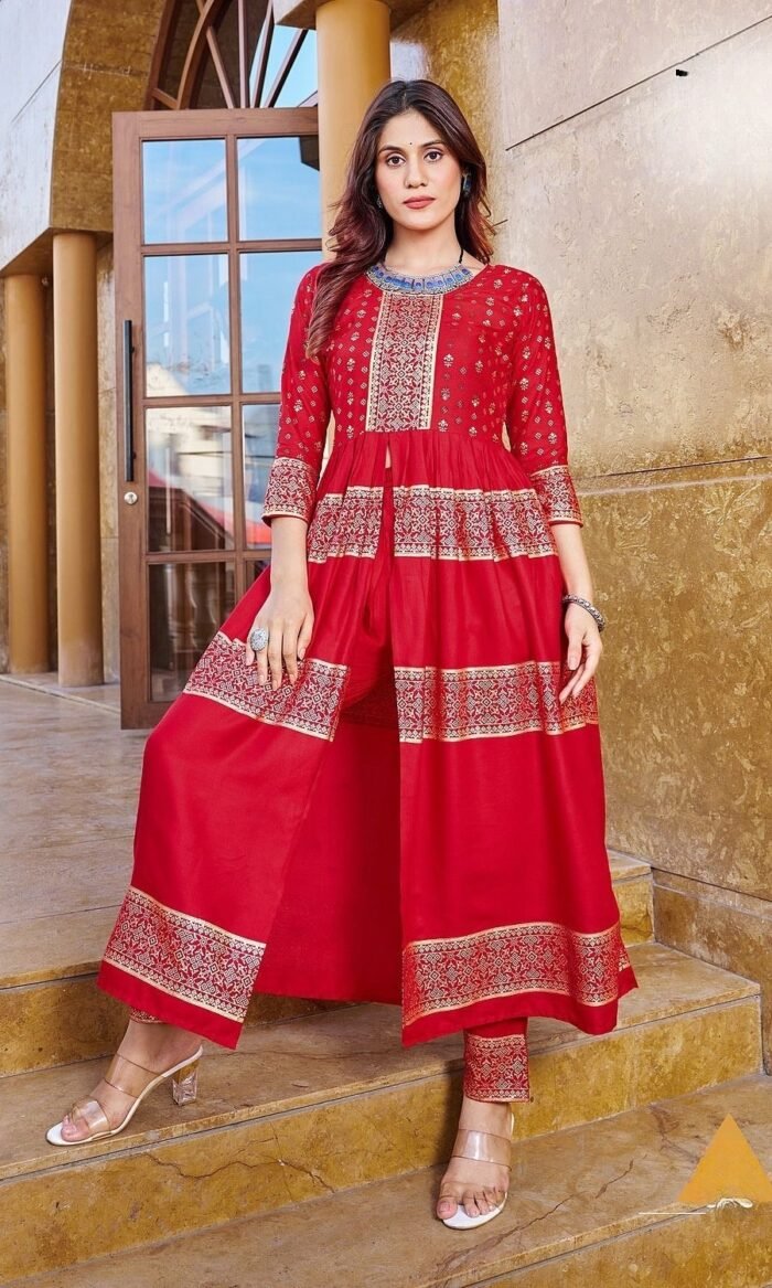 Fancy Long Kurti With Bottom