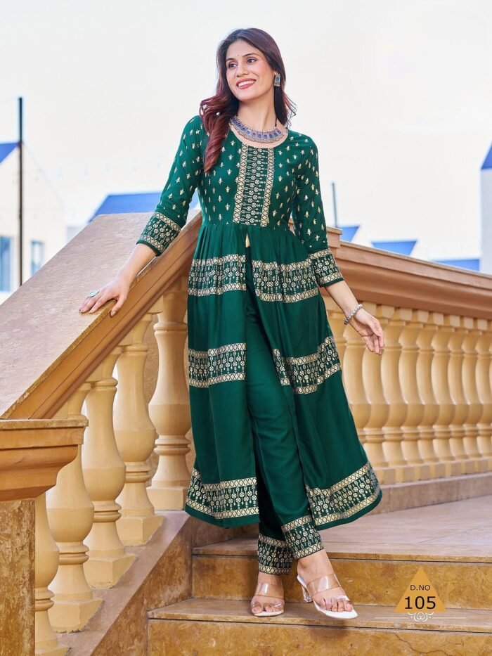 Fancy Long Kurti With Bottom