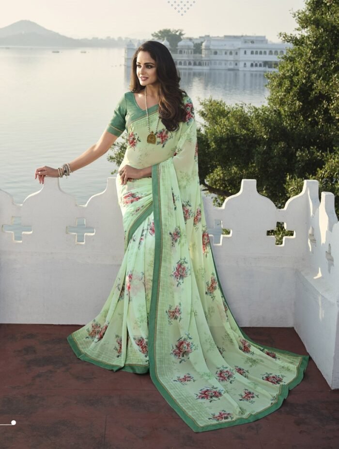 Fancy Printed Georgette Saree