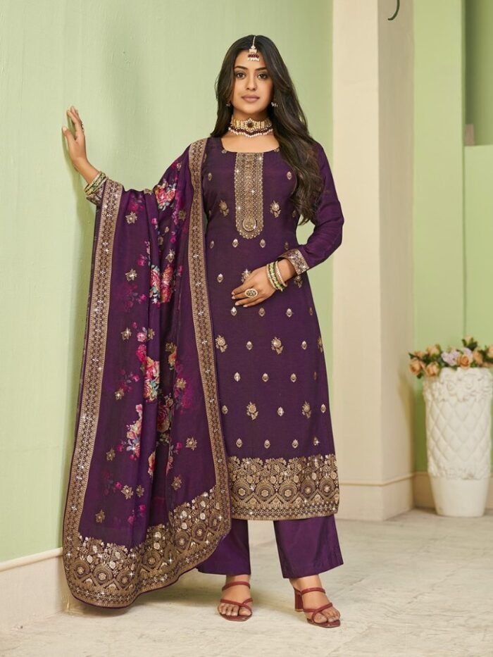 Traditional Designer Pakistani With Heavy Pallu Digital Print