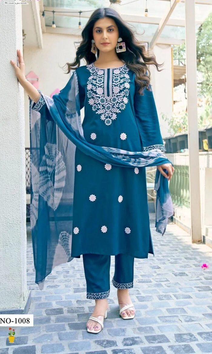 Rayon Embroidered Kameez