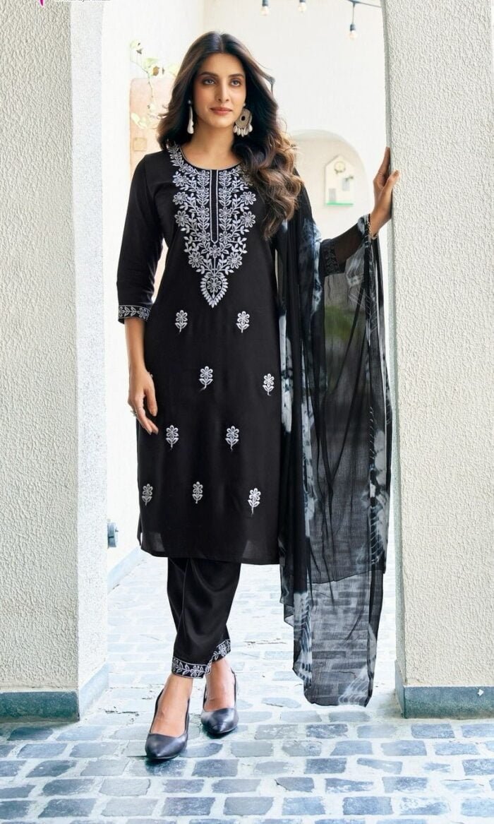 Rayon Embroidered Kameez
