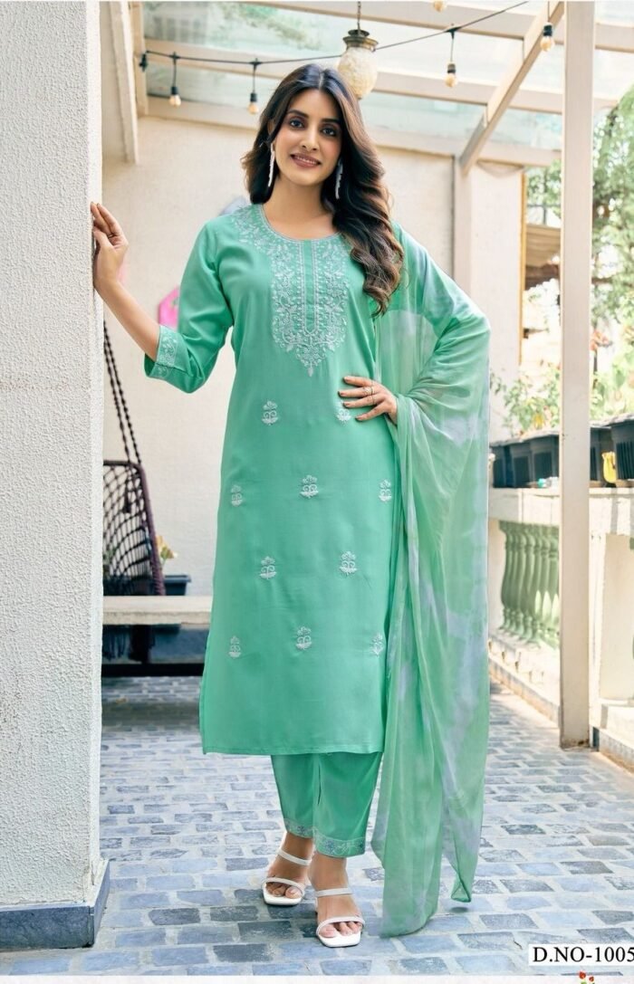 Rayon Embroidered Kameez