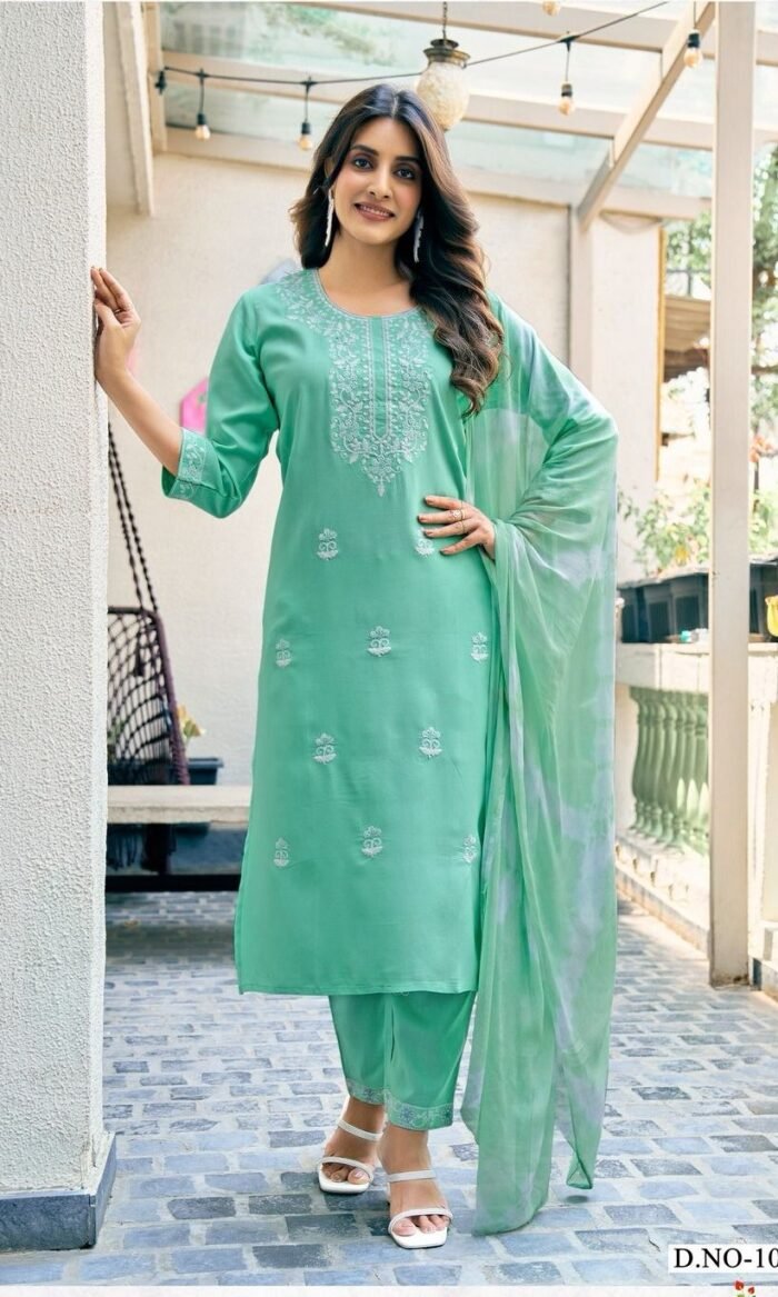 Rayon Embroidered Kameez