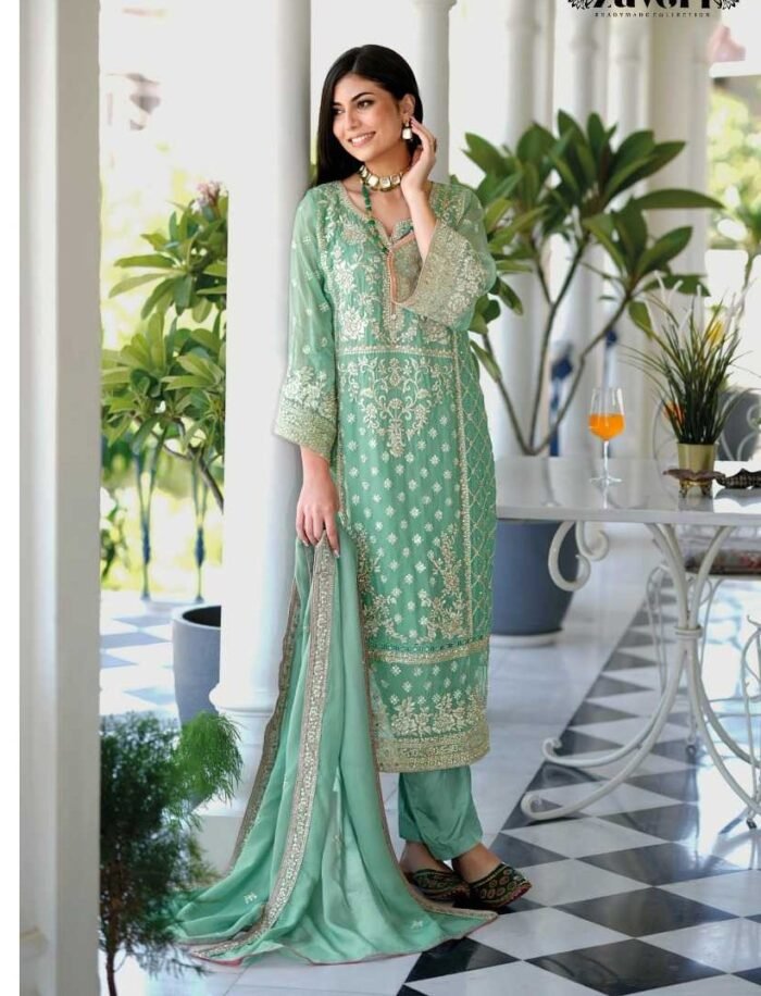 Soft Organza Pakistani Designer Kameez