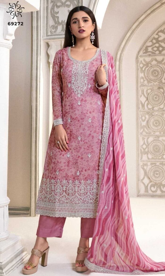 Printed & Thread Embroidered Salwar Kameez