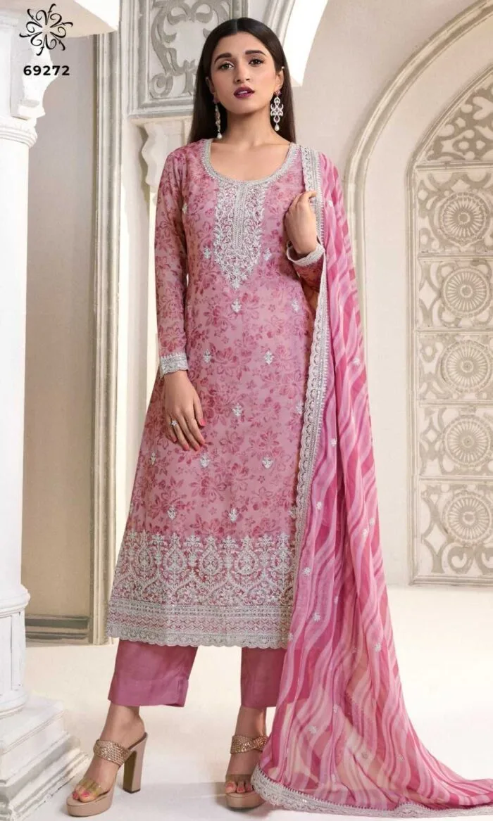 Printed & Thread Embroidered Salwar Kameez