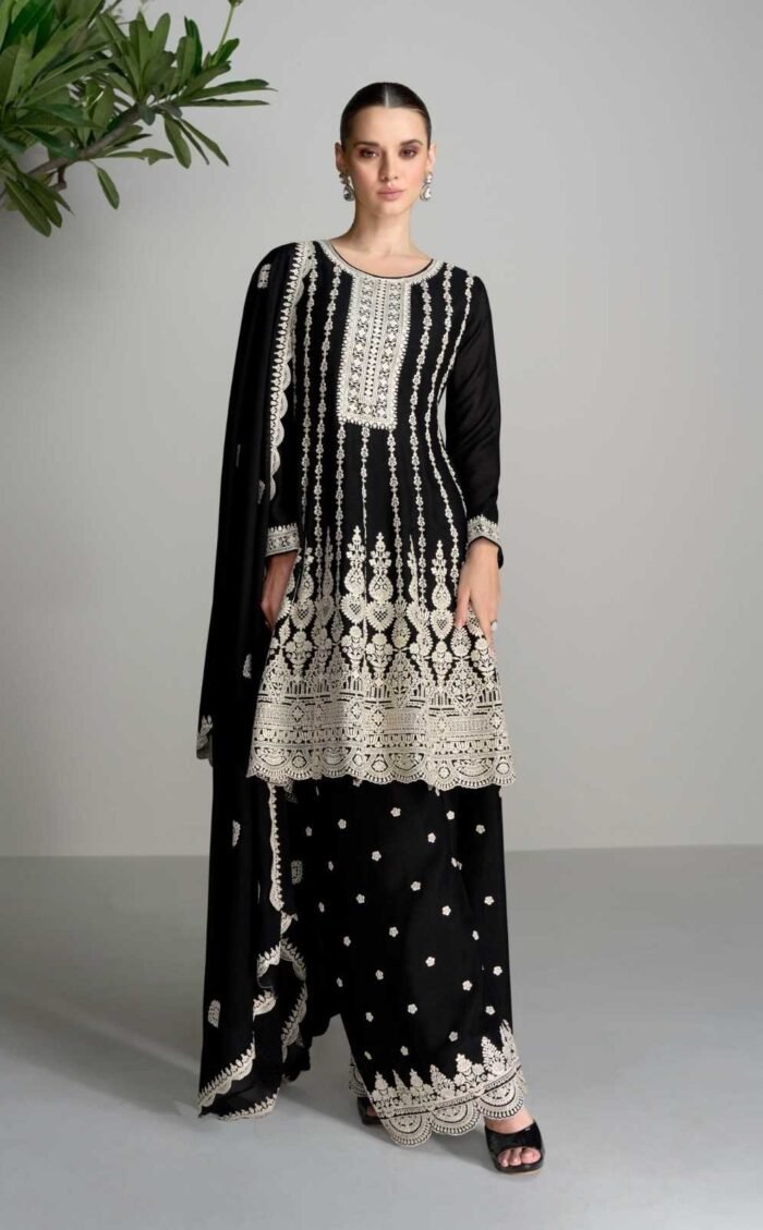 Premium Chinon Silk Heavy Embroidered