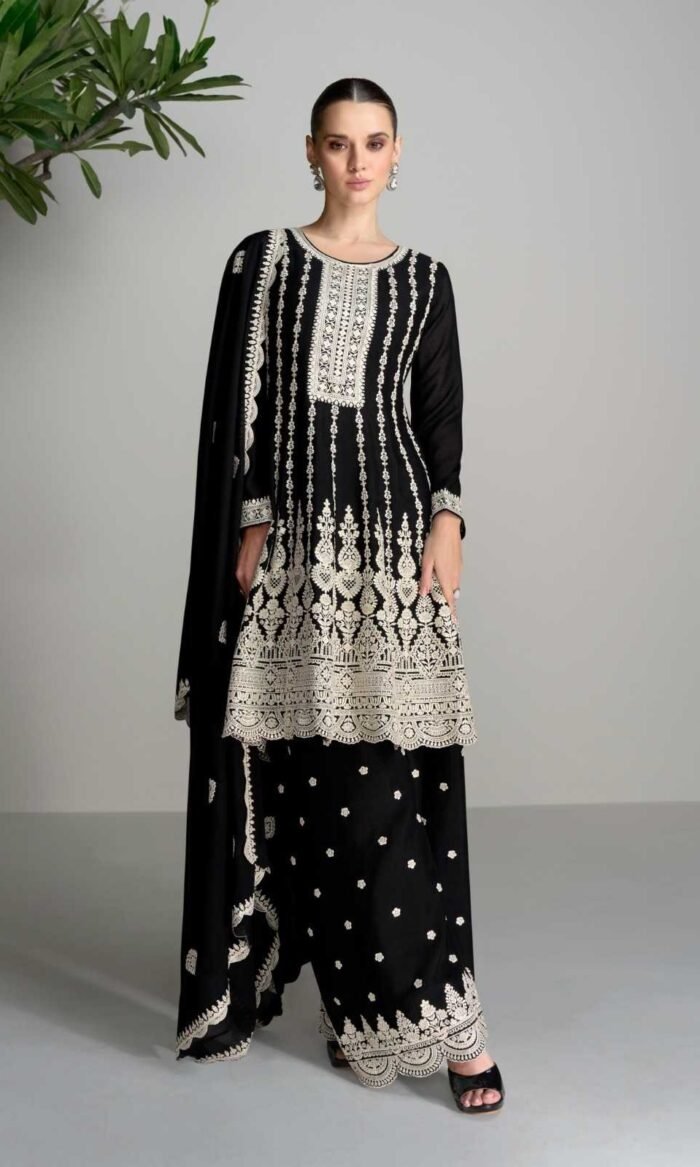 Premium Chinon Silk Heavy Embroidered