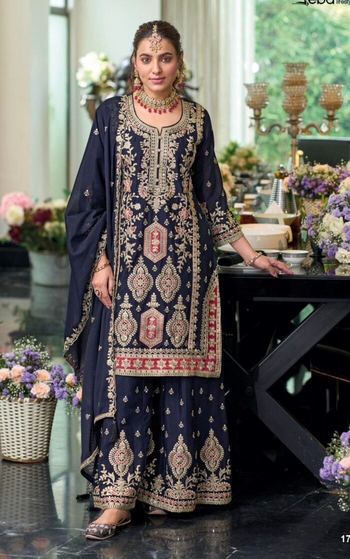 Heavy Chinon Pakistani Suit With Plazzo