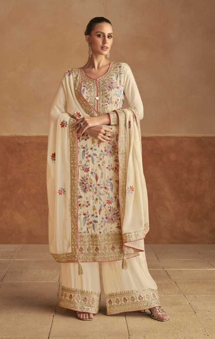 Designer Salwar Suit With Embroidery & Mirror Work