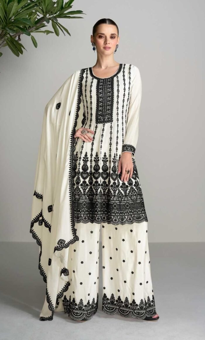 Premium Chinon Silk Heavy Embroidered