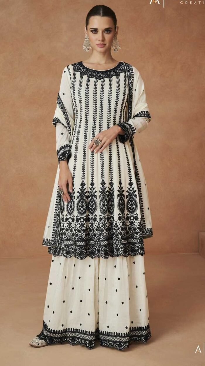Embroidered Premium Silk Designer Kameez