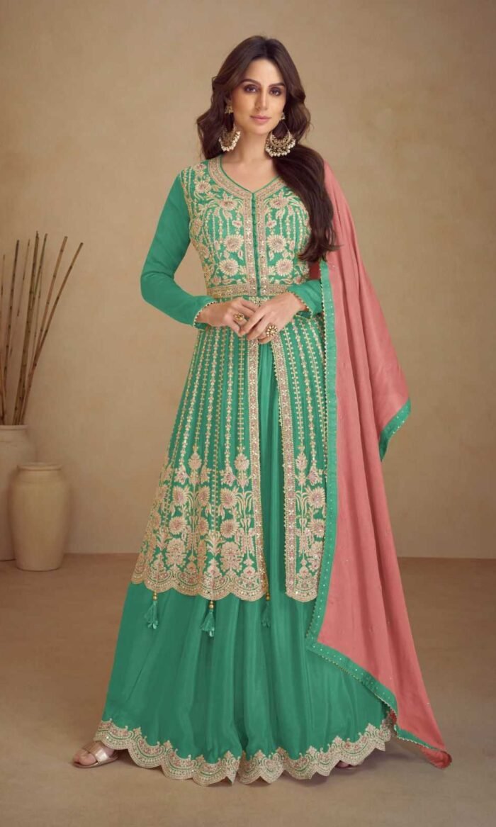 Chinon Premium Sharara Salwar Suit