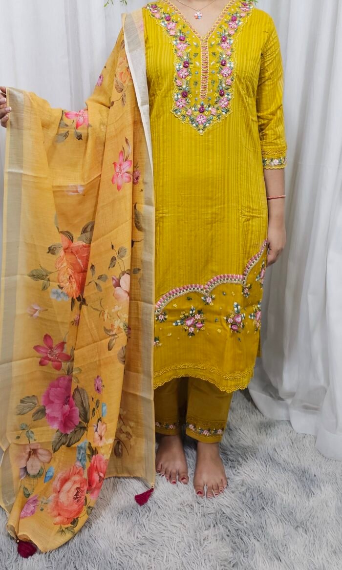Cotton Embroidered Kameez