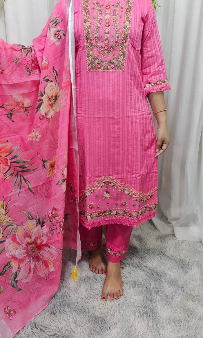 Cotton Embroidered Kameez