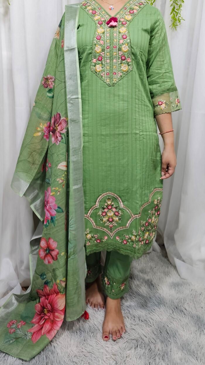 Cotton Embroidered Kameez