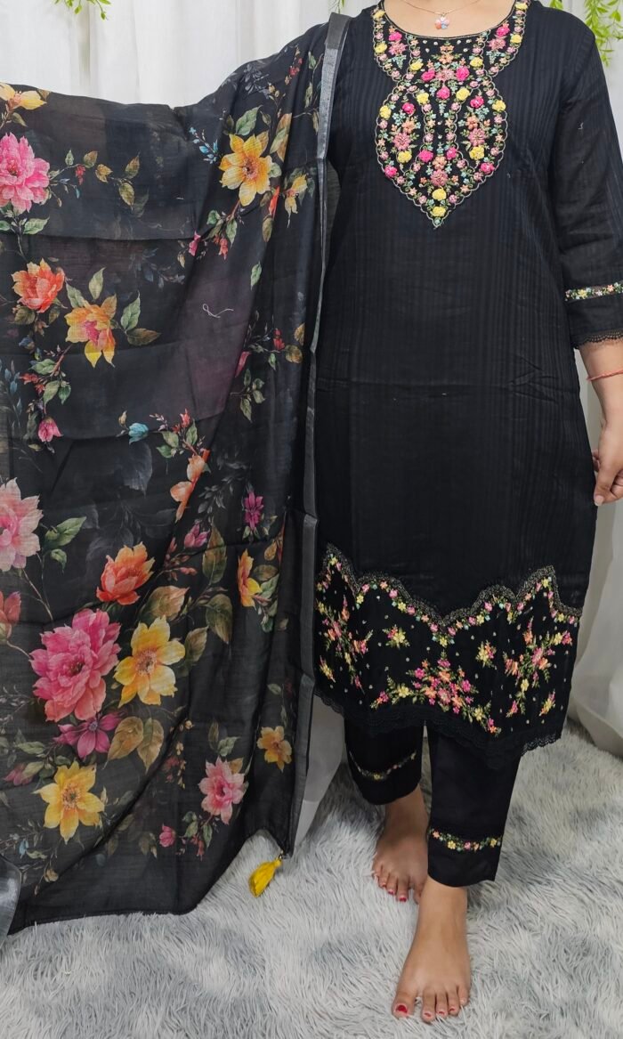 Cotton Embroidered Kameez