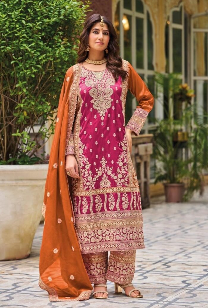Chinon Embroidered Salwar Suit