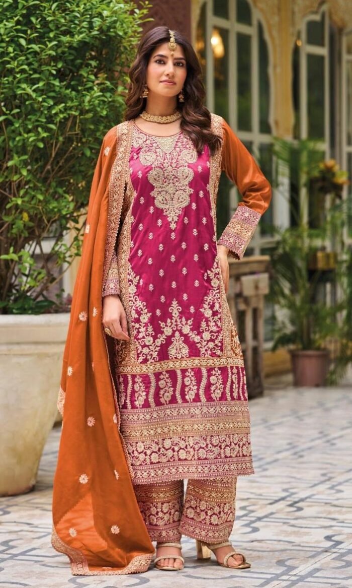 Chinon Embroidered Salwar Suit