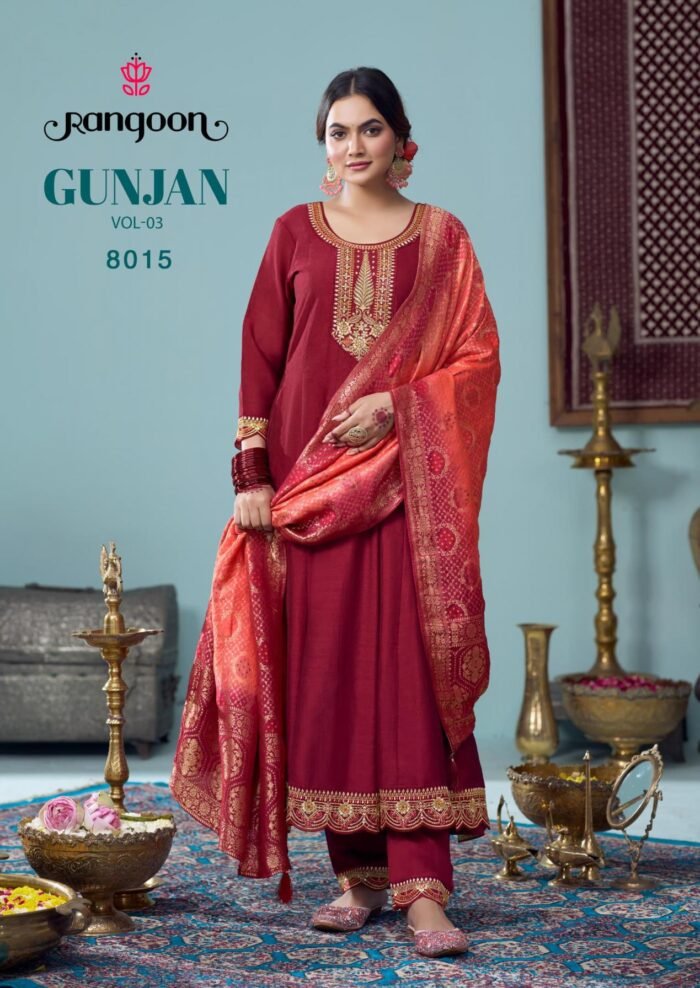 Silk Anarkali Style Embroidered
