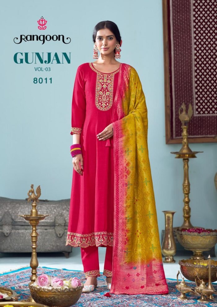 Silk Anarkali Style Embroidered