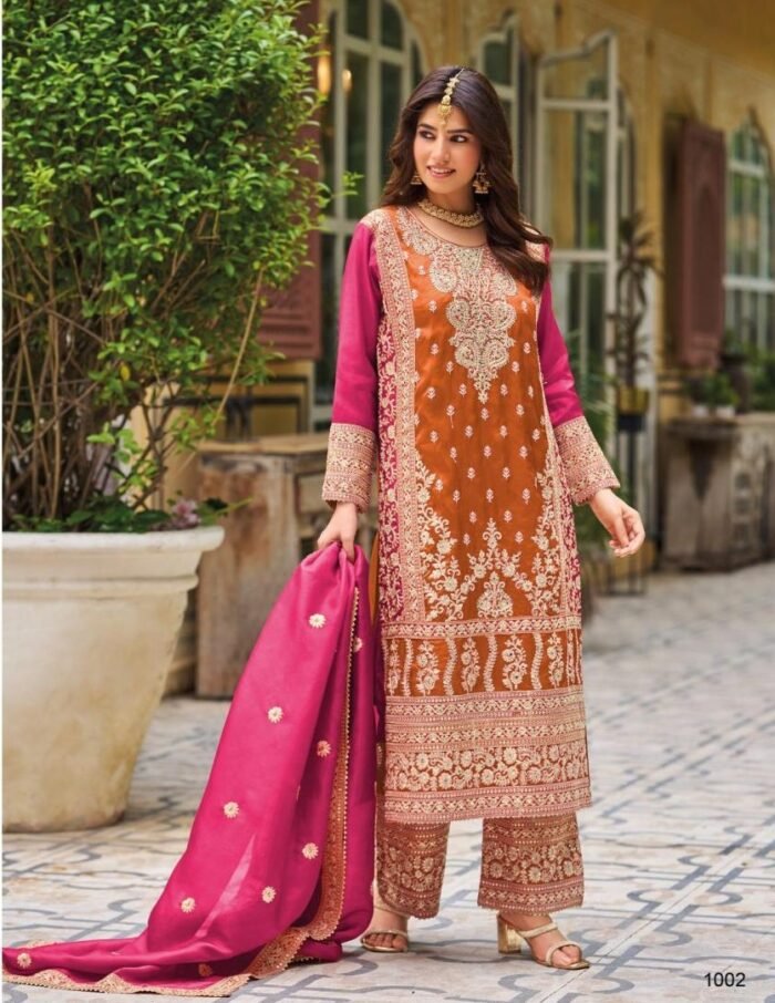 Chinon Embroidered Salwar Suit